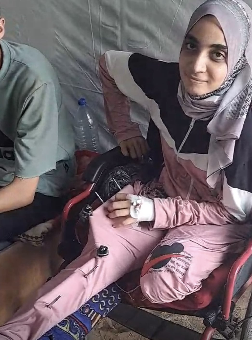 Recovering from an injury to her hand.
